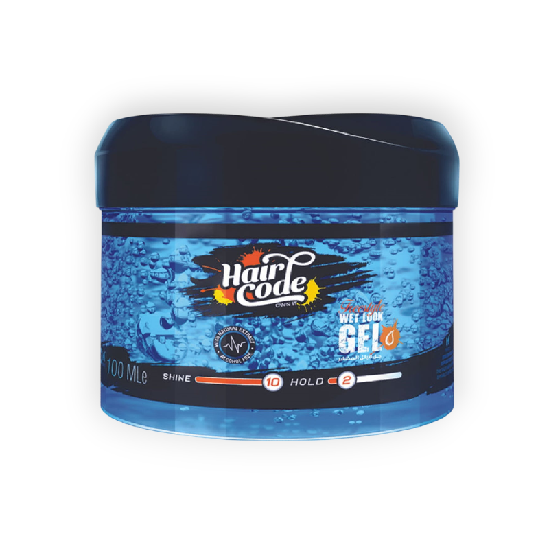HAIR CODE GEL WET LOOK 100ML برطمان ازرق