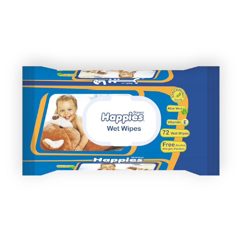 HAPPIES WET WIPES 72PCS