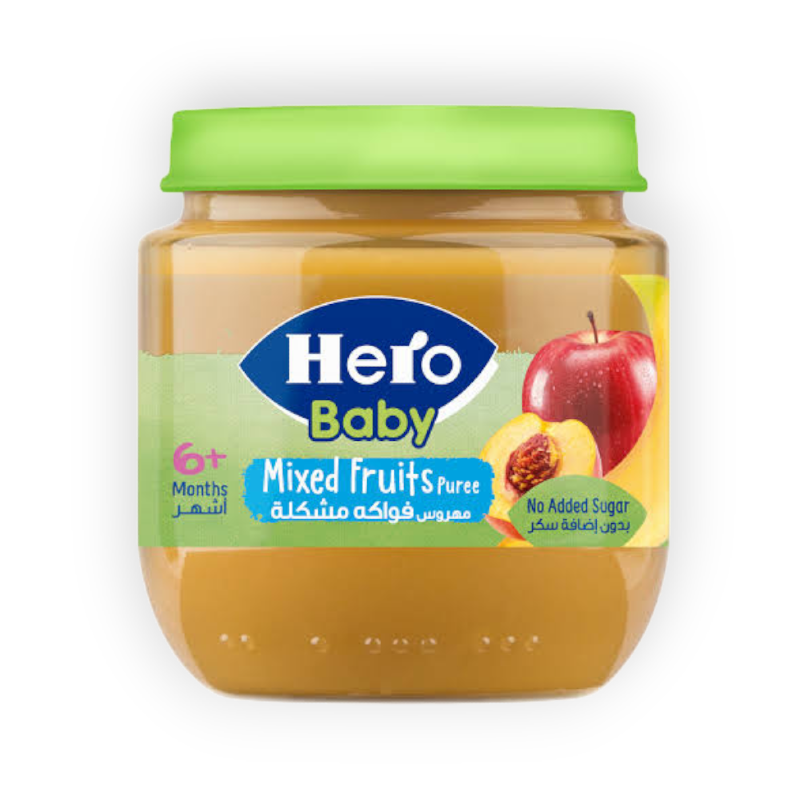 HERO BABY JARS MIXED FRUITS 125MG  فواكه مشكلة