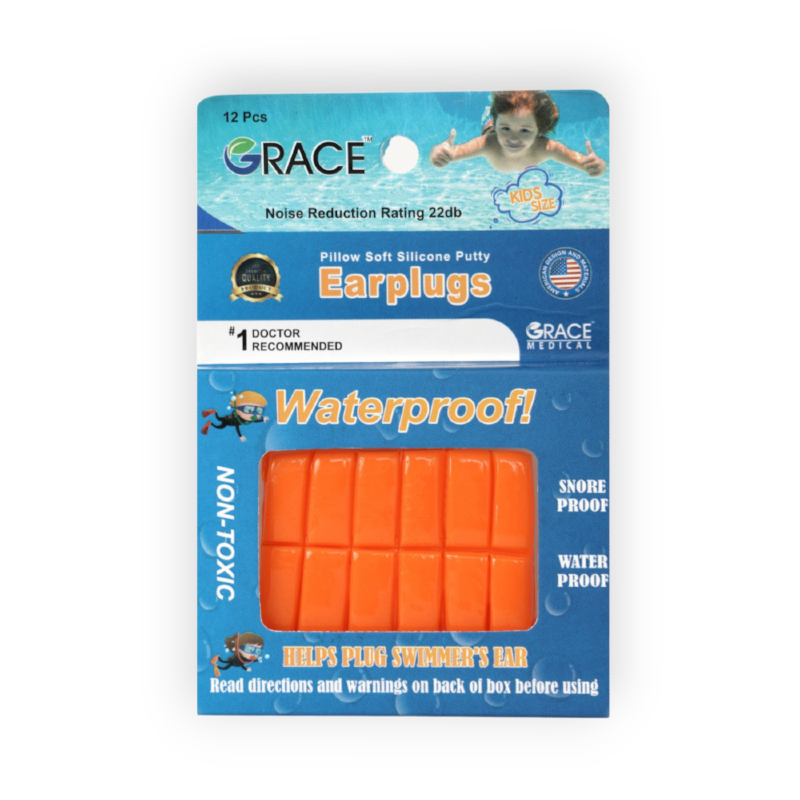 GRACE EARPLUGS KIDS WATERPROOF 12PCS