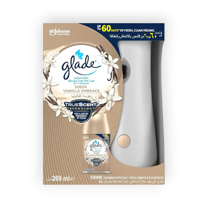 GLADE AUTOMATIC SPRAY SHERR VANILLA جهاز +غيار