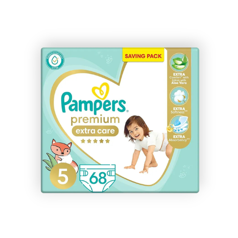 PAMPERS (PREMIUM CARE 5)11-25KG 68 PCS سعودى