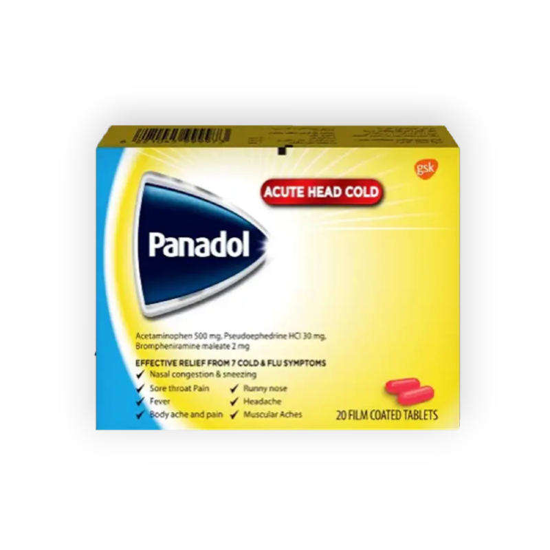 PANADOL ACUTE HEAD COLD 20 TAB