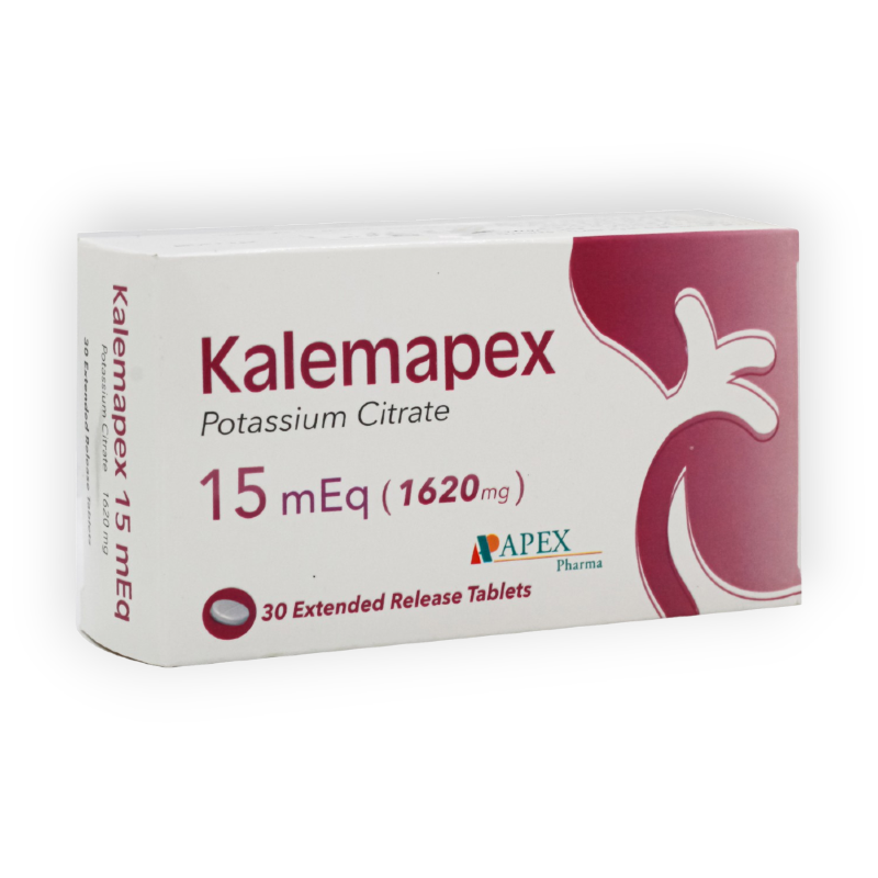 KALEMAPEX 15 MG 1620 MG 30 TAB