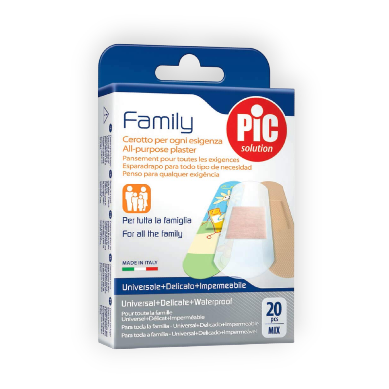 PIC FAMILY  PLASTER  ANTI BAC MIX 20 PCS