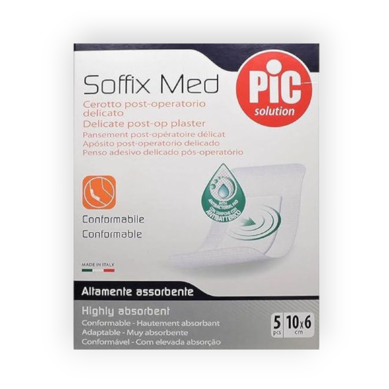 PIC SOFFIX MED PLASTER FOR SENSITIVE SKIN 10X6 5PC