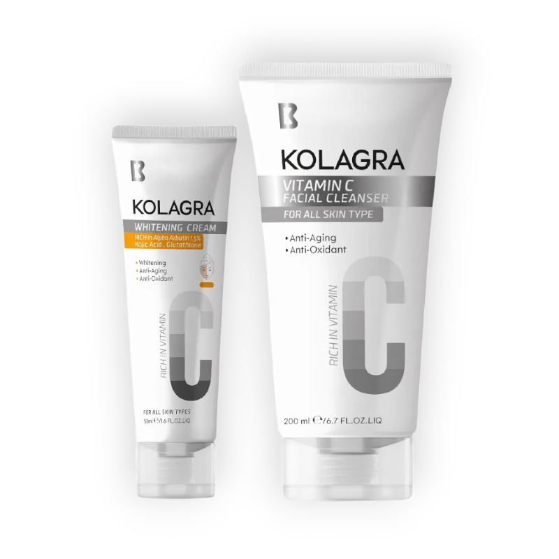 KOLAGRA WHITENING WASH 200ML + WHITENING CREAM