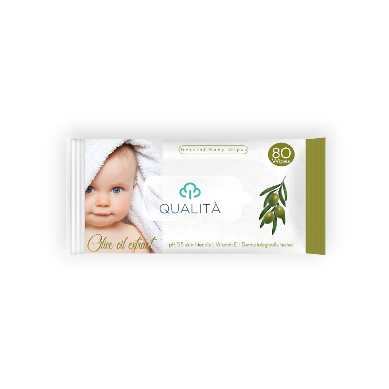 QUALITA WIPES BABY OLIVE OIL 80WIPES