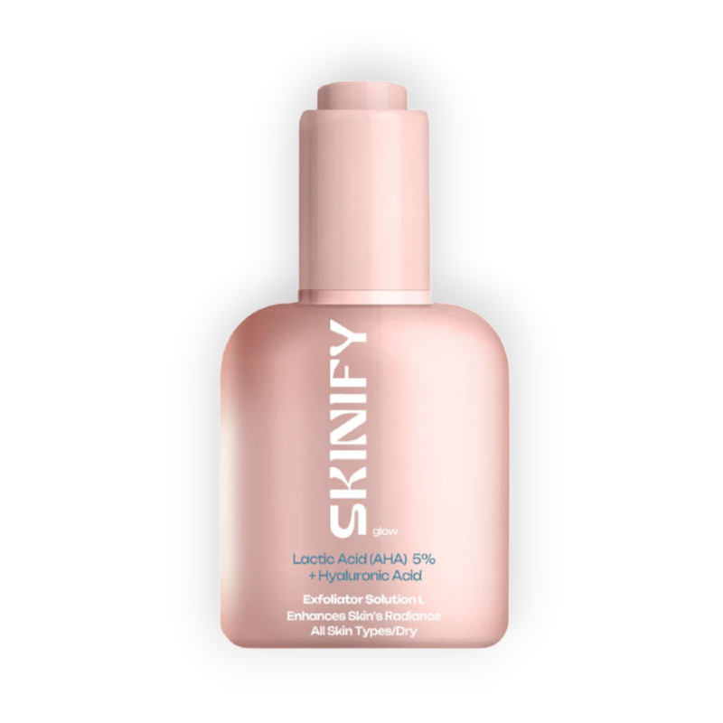 SKINIFY GLOW LATIC ACID (AHA)5% +HYALU ACID EXFOLIATOR SOLUTION 50ML