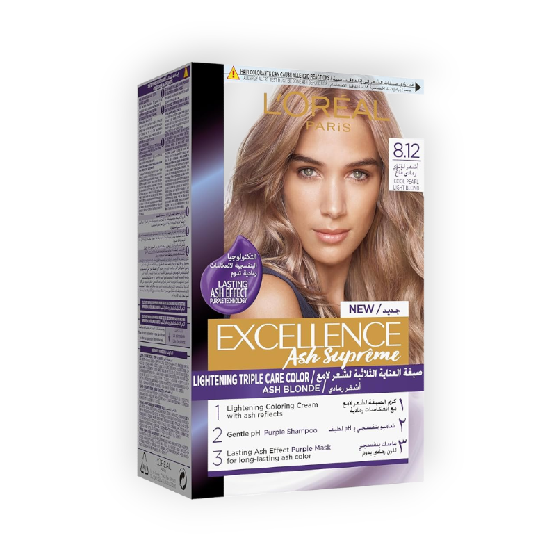 LOREAL EXCELLENCE ASH SUPREME 8.12 COOL LIGHT BLOND