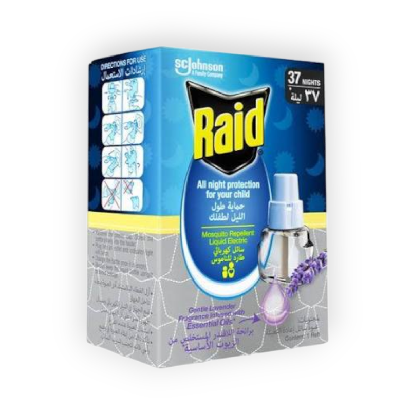 RAID ODORLESS 37 NIGHTS 41ML  غيار سائل باللافندر