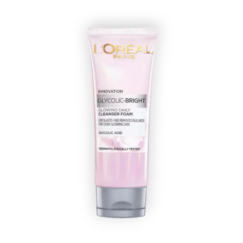 LOREAL GLYCOLIC BRIGHT CLEANSER FOAM 100ML