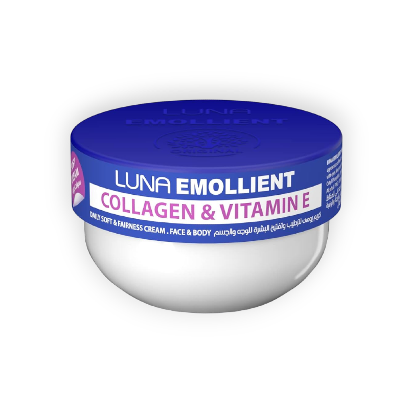 LUNA EMOLIENT CREAM (COLLAGEN&VITAMIN E) 160GM