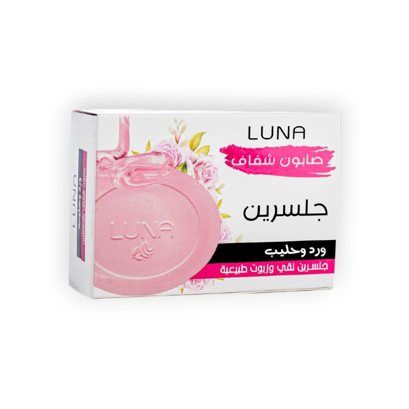 LUNA TRANSPARENT SOAP (ROSE&MILK) 100GM