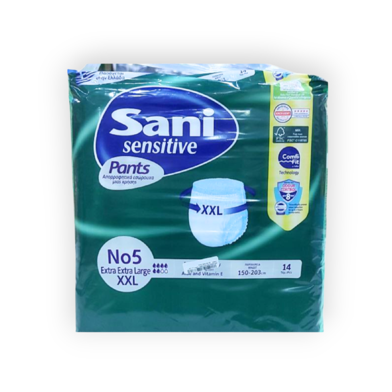 SANI SENSITIVE PANTS 2X LARGE 14PCS
