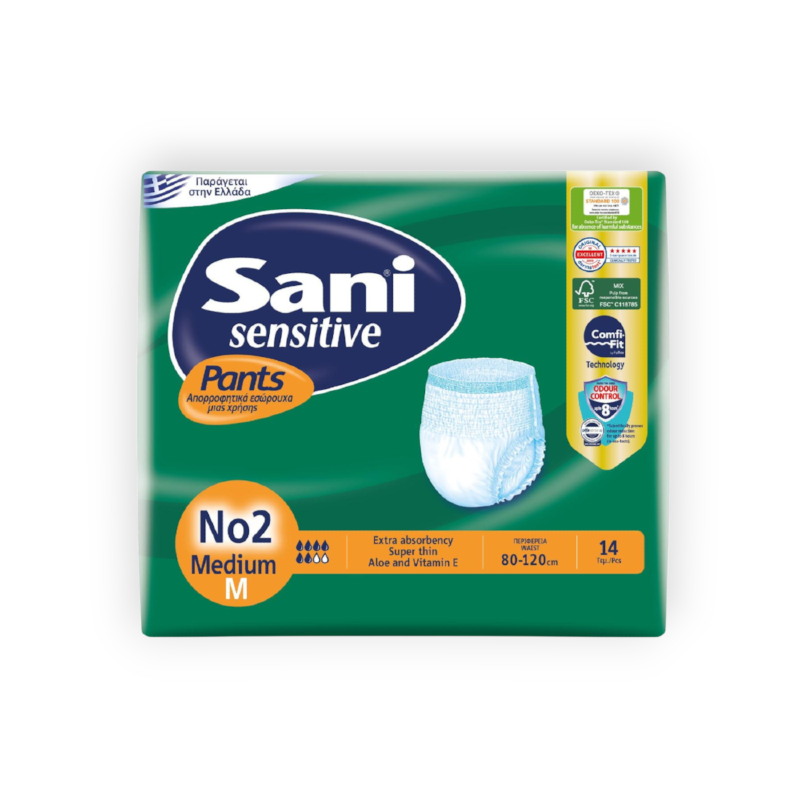 SANI SENSITIVE PANTS MEDIUM 14PCS