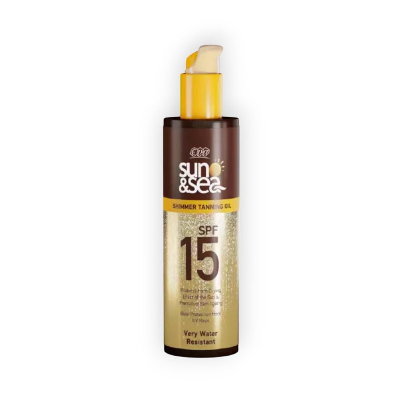 EVA SUN&SEA SHIMMER TANNING OIL PUMP(SPF+15) 200ML