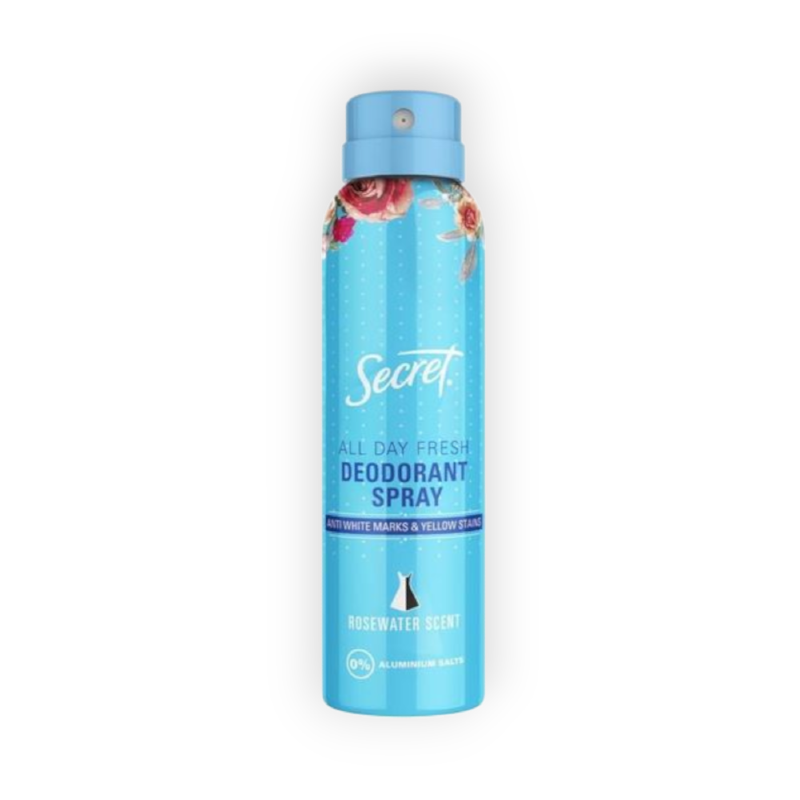 SECRET DEOD SPRAY (ROSEWATER SCENT) 150ML