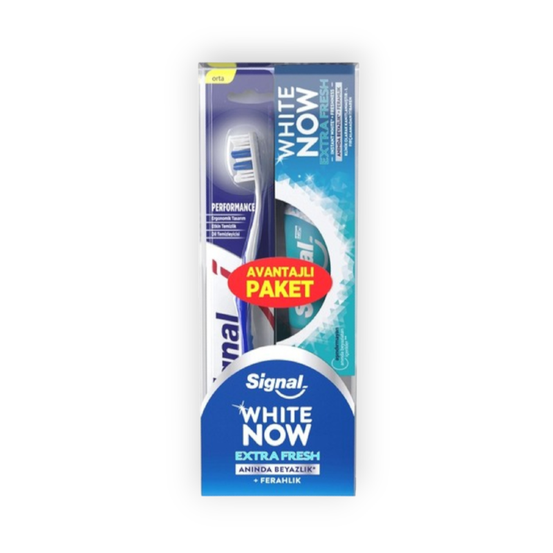 SIGNAL WHITE NOW EXTRA FRESH 75ML + TOOTH BRUSH FREE