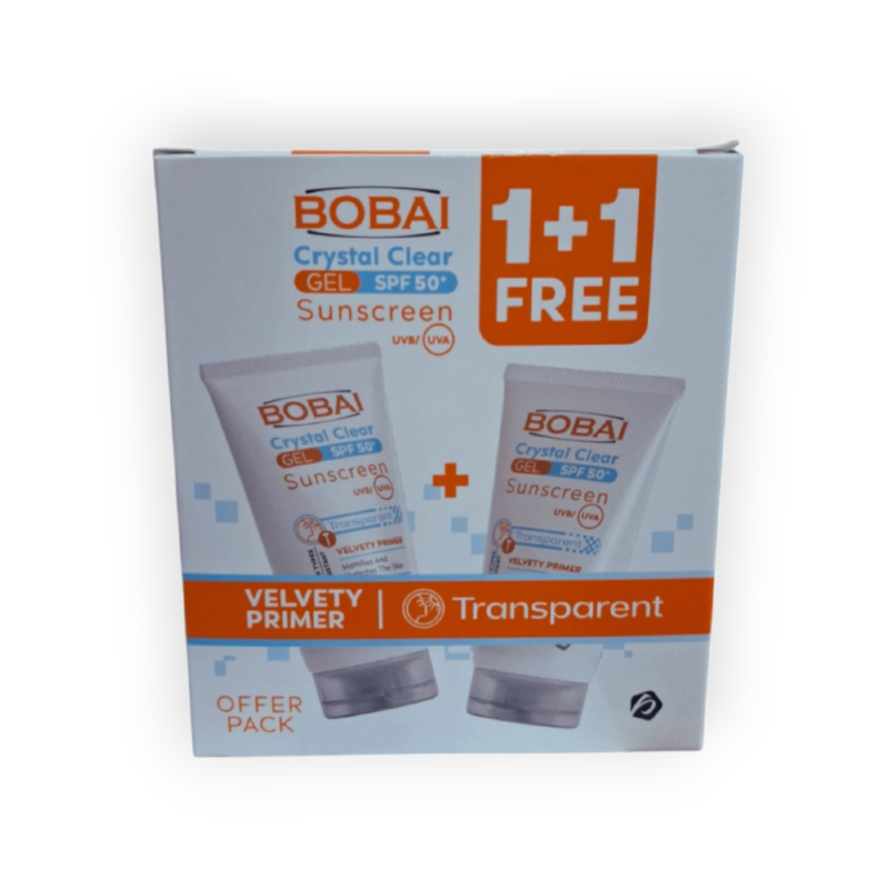 BOBAI SUNSCREEN CRYSTAL CLEAR GEL SPF 50+ 1+1 OFF 50ML