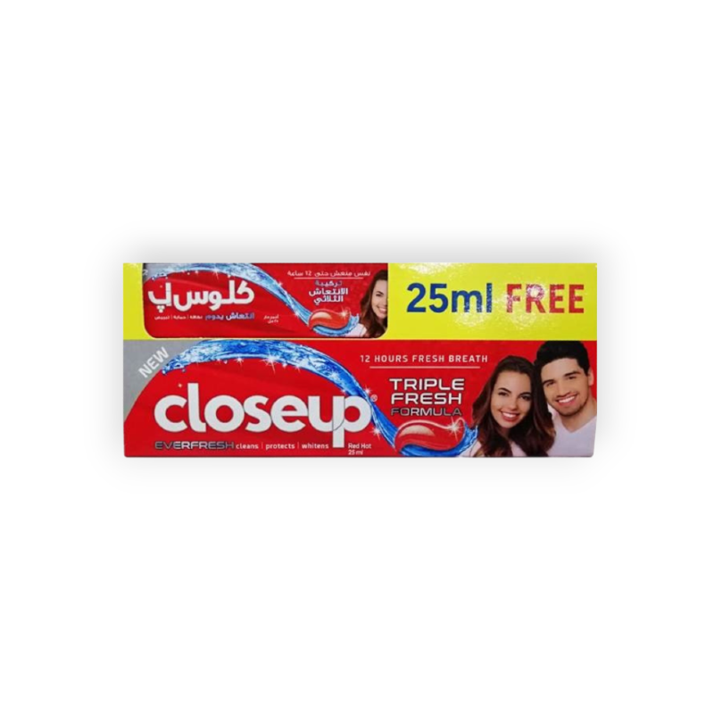 CLOSE UP RED HOT 100ML + 25ML FREE