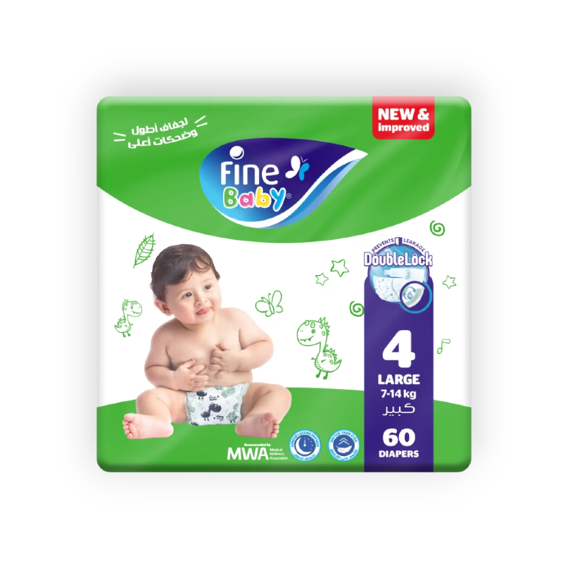 FINE BABY (4) LARGE (7-14KG) 58PCS