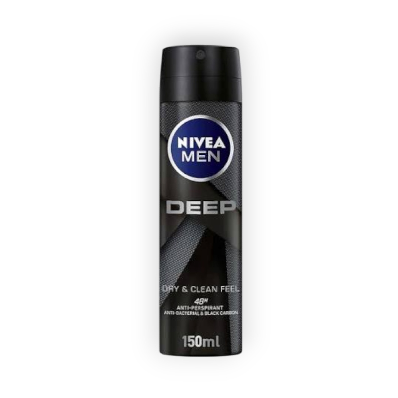 NIVEA DEOD SPRAY (DEEP BLACK) F M 150ML OF