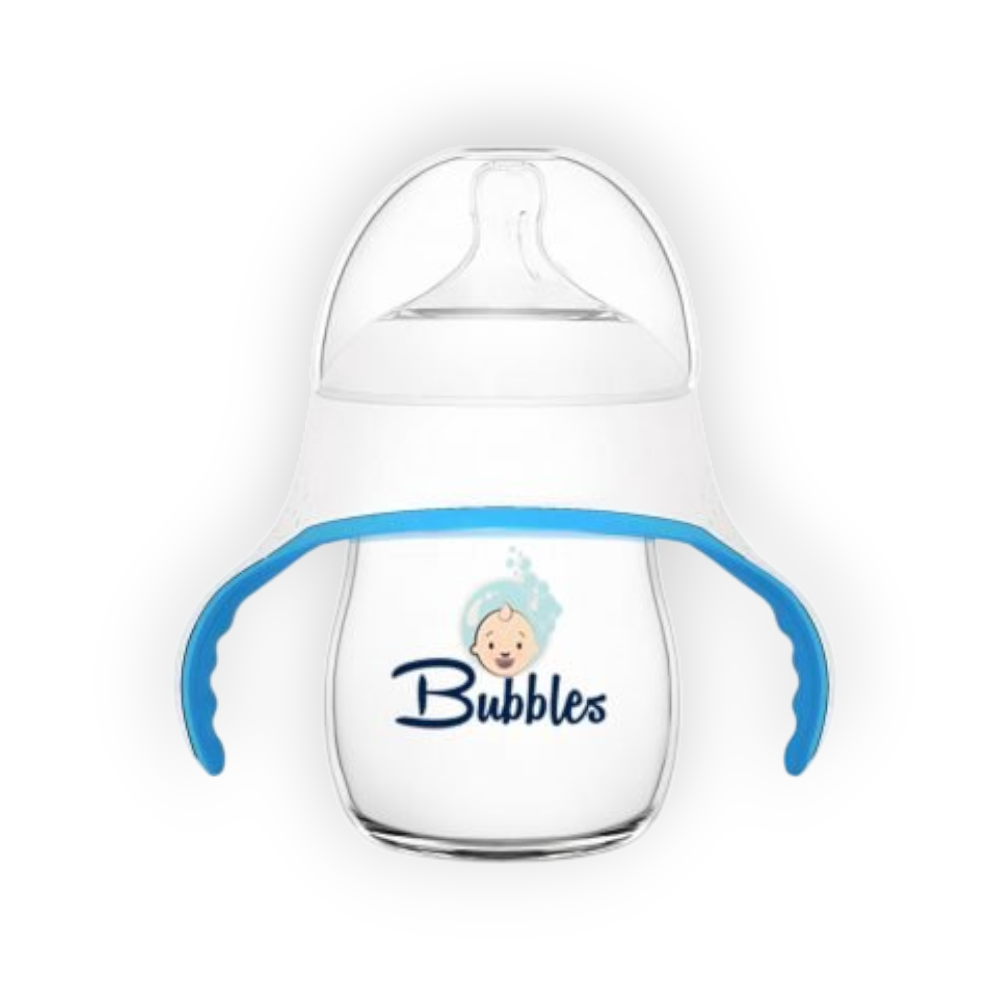 BUBBLES FEEDING POTTLE 150 ML+NAIPLE 9+NAIPLE6M409